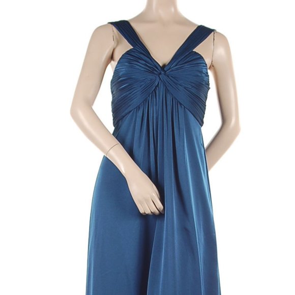 BCBGMaxAzria Ruched Bodice Satin Maxi Dress 0 - Picture 1 of 5